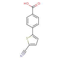 Chemical structure of 4-(5-cyanothiophen-2-yl)benzoic acid - CSSB00011601424