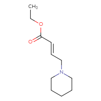 Chemical structure of ethyl (2E)-4-(piperidin-1-yl)but-2-enoate - CSSB00012780960