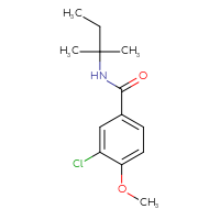 Chemical structure of 3-chloro-4-methoxy-N-(2-methylbutan-2-yl)benzamide - CSSB00046345604
