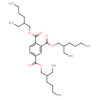 Chemical structure of 1,2,4-tris(2-ethylhexyl) benzene-1,2,4-tricarboxylate - CSSB00025760057