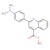 Chemical structure of methyl 2-[4-(dimethylamino)phenyl]quinoline-4-carboxylate - CSSB01581315865