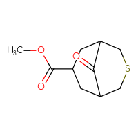 Chemical structure of methyl 9-oxo-3-thiabicyclo[3.3.1]nonane-7-carboxylate - CSSB06655776017