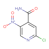 Chemical structure of 2-chloro-5-nitropyridine-4-carboxamide - CSSB00012642723