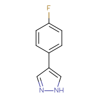 Chemical structure of 4-(4-fluorophenyl)-1H-pyrazole - CSSB00011687089
