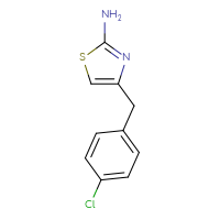 Chemical structure of 4-[(4-chlorophenyl)methyl]-1,3-thiazol-2-amine - CSSB00011281169