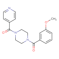 Chemical structure of 1-(3-methoxybenzoyl)-4-(pyridine-4-carbonyl)piperazine - CSSB00046129412