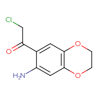 Chemical structure of 1-(7-amino-2,3-dihydro-1,4-benzodioxin-6-yl)-2-chloroethan-1-one - CSSB00010138768