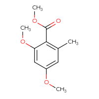 Chemical structure of methyl 2,4-dimethoxy-6-methylbenzoate - CSSB00000033841