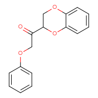 Chemical structure of 1-(2,3-dihydro-1,4-benzodioxin-2-yl)-2-phenoxyethan-1-one - CSSB15125066506