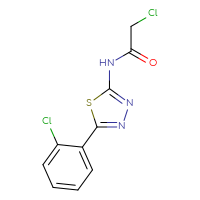 Chemical structure of 2-chloro-N-[5-(2-chlorophenyl)-1,3,4-thiadiazol-2-yl]acetamide - CSSB00103416904