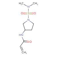 Chemical structure of N-[1-(dimethylsulfamoyl)pyrrolidin-3-yl]prop-2-enamide - CSSB21332072355