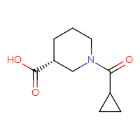Chemical structure of (3R)-1-cyclopropanecarbonylpiperidine-3-carboxylic acid - CSSB00012863821