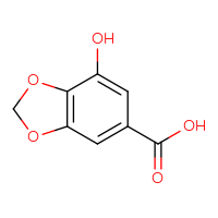 Chemical structure of 7-hydroxy-2H-1,3-benzodioxole-5-carboxylic acid - CSSB00000085272
