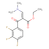 Chemical structure of ethyl (2E)-3-(dimethylamino)-2-[(E)-2,3,4-trifluorobenzoyl]prop-2-enoate - CSSB00132307463