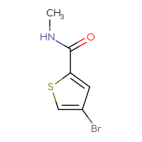 Chemical structure of 4-bromo-N-methylthiophene-2-carboxamide - CSSB00015326325