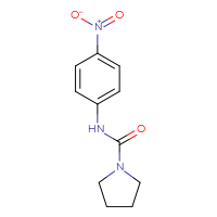 Chemical structure of N-(4-nitrophenyl)pyrrolidine-1-carboxamide - CSSB00000484760