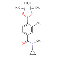 Chemical structure of N-cyclopropyl-N,3-dimethyl-4-(4,4,5,5-tetramethyl-1,3,2-dioxaborolan-2-yl)benzamide - CSSB02522226210