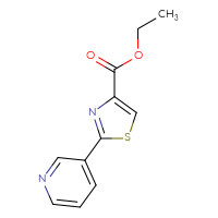 Chemical structure of ethyl 2-(pyridin-3-yl)-1,3-thiazole-4-carboxylate - CSSB00000168837