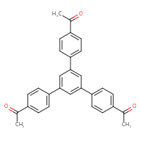Chemical structure of 1-{4-[4'-acetyl-5-(4-acetylphenyl)-[1,1'-biphenyl]-3-yl]phenyl}ethan-1-one - CSSB03439050544