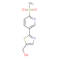 Chemical structure of [2-(6-methanesulfonylpyridin-3-yl)-1,3-thiazol-5-yl]methanol - CSSB06592757512
