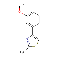 Chemical structure of 4-(3-methoxyphenyl)-2-methyl-1,3-thiazole - CSSB00000169047