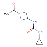 Chemical structure of 1-(1-acetylazetidin-3-yl)-3-cyclopropylurea - CSSB00115528373