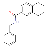 Chemical structure of N-benzyl-5,6,7,8-tetrahydronaphthalene-2-carboxamide - CSSB00000203893