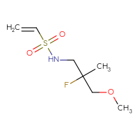 Chemical structure of N-(2-fluoro-3-methoxy-2-methylpropyl)ethene-1-sulfonamide - CSMB09894757784