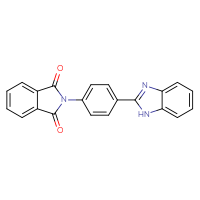 Chemical structure of 2-[4-(1H-1,3-benzodiazol-2-yl)phenyl]-2,3-dihydro-1H-isoindole-1,3-dione - CSSB00056182282