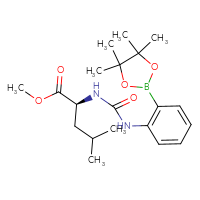 Chemical structure of methyl (2S)-4-methyl-2-({[2-(4,4,5,5-tetramethyl-1,3,2-dioxaborolan-2-yl)phenyl]carbamoyl}amino)pentanoate - CSSB21332161703