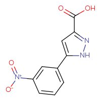 Chemical structure of 5-(3-nitrophenyl)-1H-pyrazole-3-carboxylic acid - CSSB00005794381