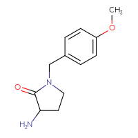 Chemical structure of 3-amino-1-[(4-methoxyphenyl)methyl]pyrrolidin-2-one - CSSB00000756575